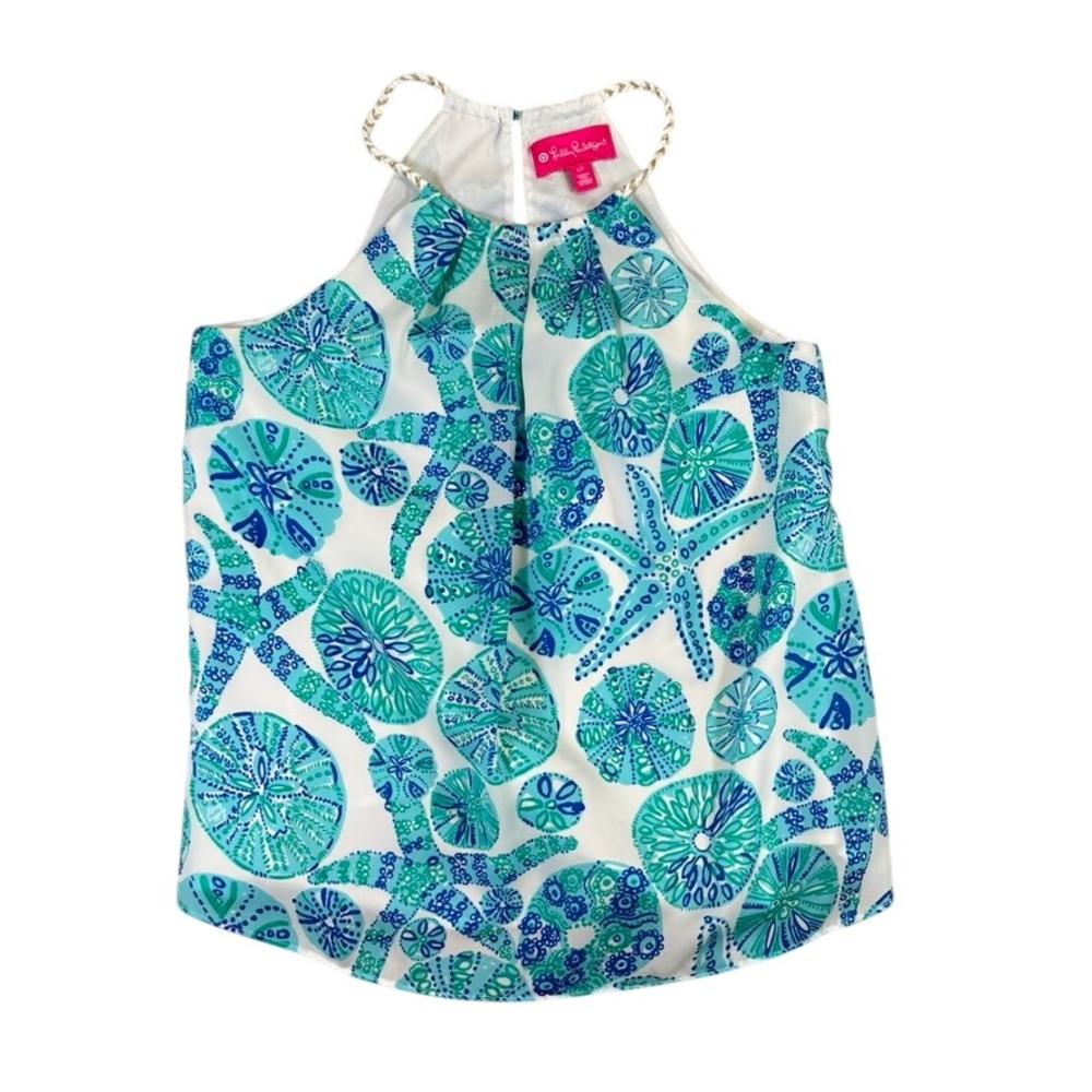 Lilly Pulitzer for Target Sea Urchin Starfish Halter Top Blue Green Small